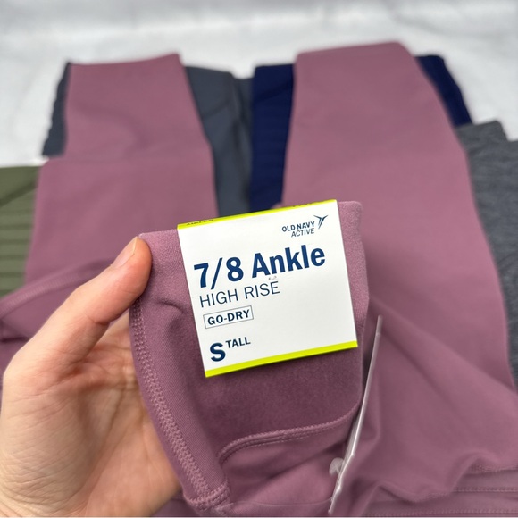 NWT Old Navy 5 Pairs High-Rise Moto Compression 7/8-Length Street Leggings Tall - Picture 4 of 10